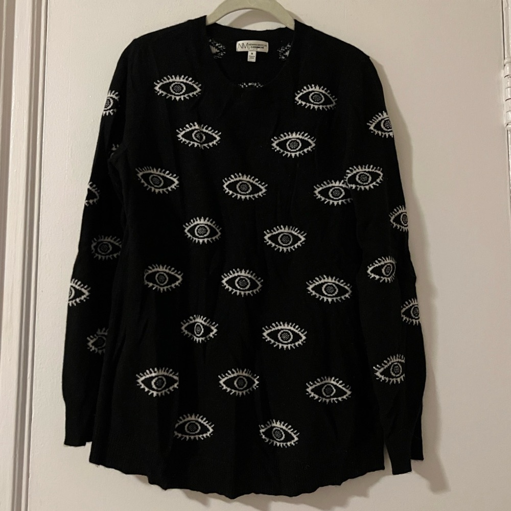 Neiman Marcus Cashmere Eye Sweater